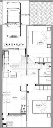 Casa 2 - 2 Quartos com Garagem - Arse 142 (1406 Sul)