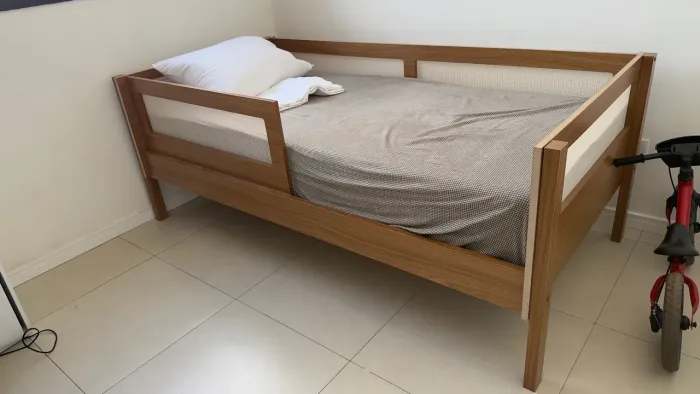 Cama 3 em 1 Lilibee Haus Nature + colchão Emma Premium Hybrid 
