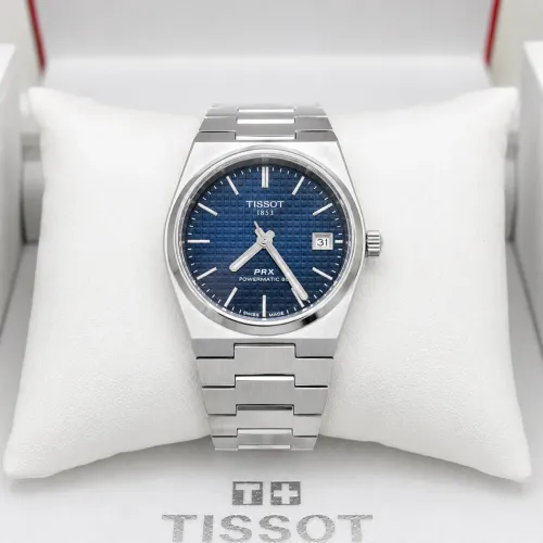 Tissot PRX 35mm Automático - Mostrador Waffle Azul