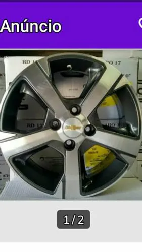 Roda aro 15 GM Prisma LTZ grafite com diamantado krmai jogo novo 4X100