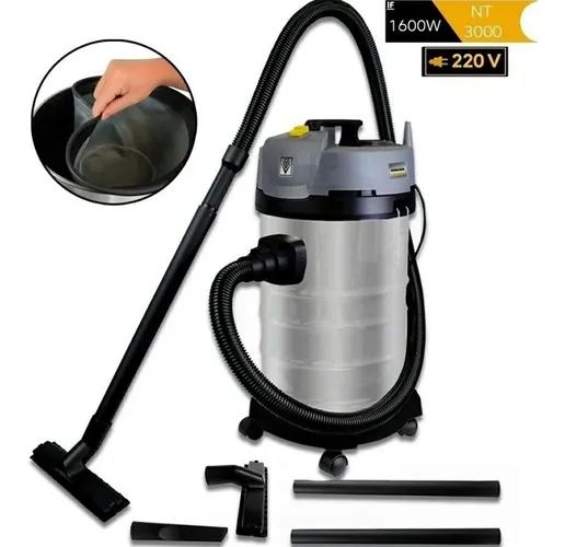 Aspirador de pó e liquido NT3100 karcher inox 30 litros 1600w