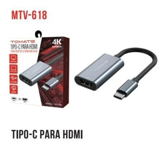 Adaptador Type-C Para HDMI 4K TOMATE <br><br>