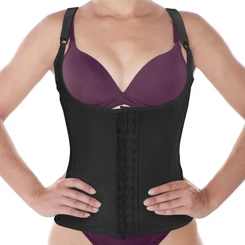 Cinta feminina com 2 camadas zíper alça colete - nova