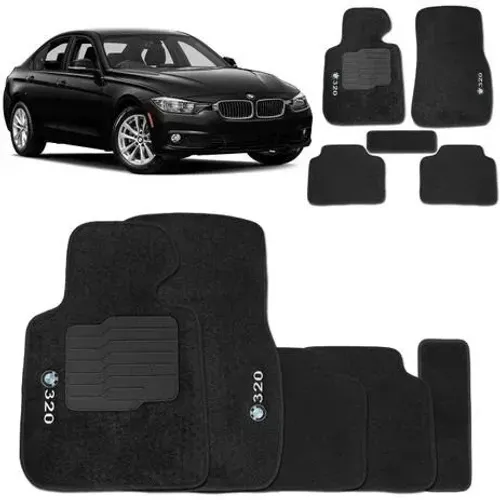 Tapete Carpete BMW 320i 2013 à 2020 5 Peças - Preto