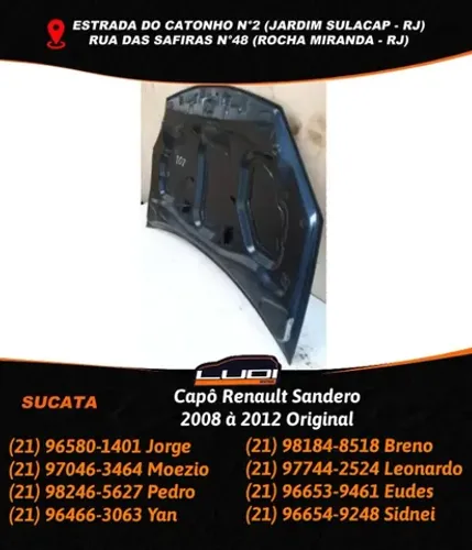Capô Renault Sandero 2008 à 2012 Original