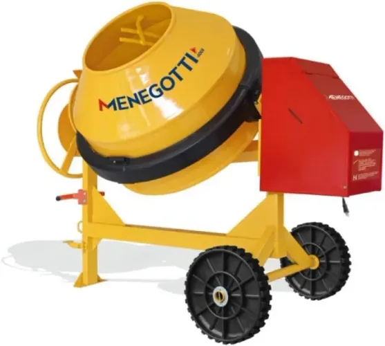 Betoneira Rental Menegotti 400L com Motor 2CV 4P Trifásico e Kit de Segurança 