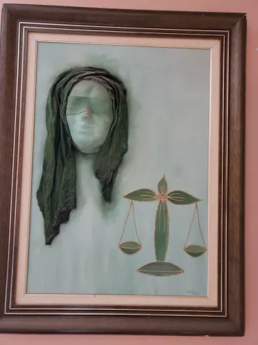 Quadro Estilizado Símbolo da Justiça 