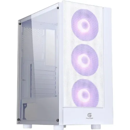 Gabinete Gamer Fortrek Cruiser White *Com 3 Fans Led Rgb* *Com Controladora* - WZetta