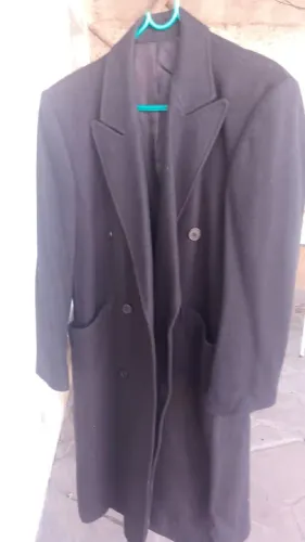 Sobretudo Masculino de lã preto Tevah
