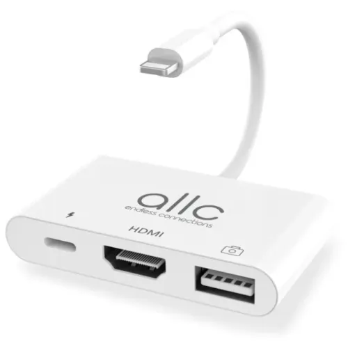Cabo Adaptador Lightning Para Hdmi + Usb Otg - iPhone iPad