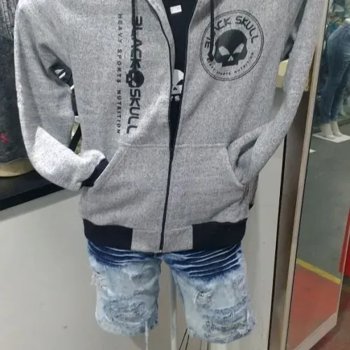 Casaco Moletom Black Skull Adulto e Outros