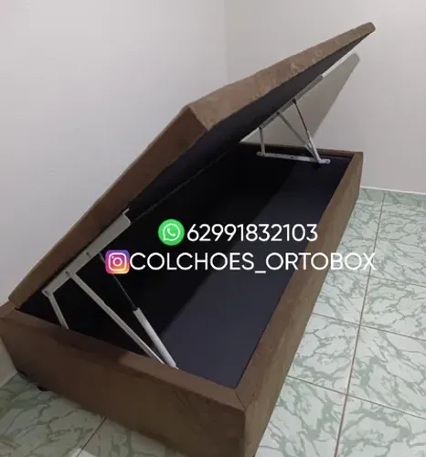 Box Baú Solteiro /Revestimento em courino ou tecido suede