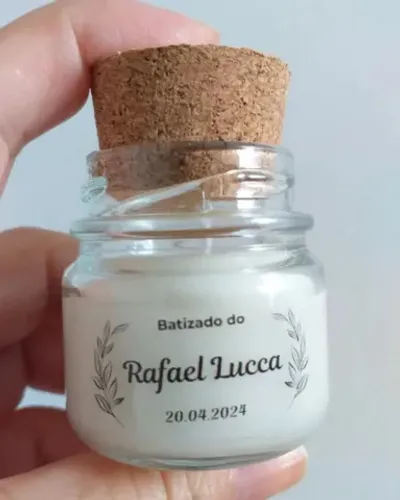Lembrancinha Personalizada Vela Aromáticas Veganas 
