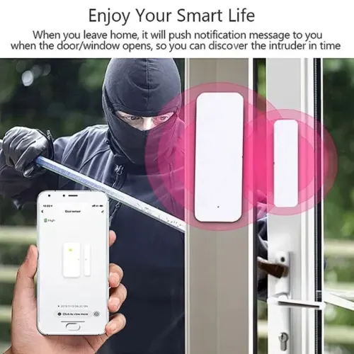 Sensor de Porta Zigbee janela magnético AlarmeTuya Casa Inteligente segurança COD-AM569