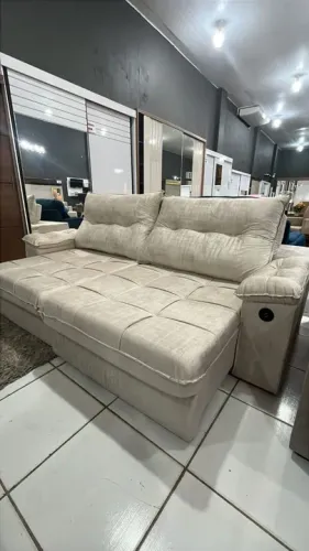 Sofá 2.50M retrátil e reclinável 