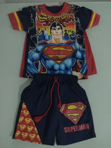 Fantasia Superman - Camisa e calção