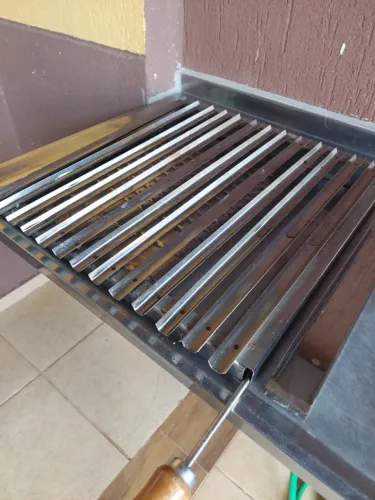 Grelha Argentina INOX para churrasqueira 42x42
