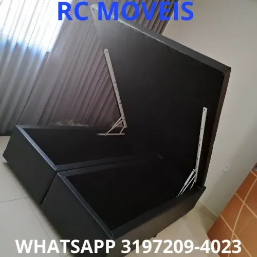 Cama Box Baú Casal 1,38x1,88 Bipartido Blindado - Direto da Fábrica
