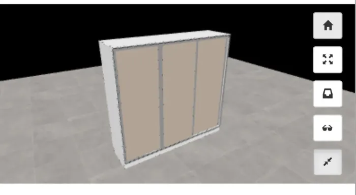 Guarda-roupa de 3 portas branco