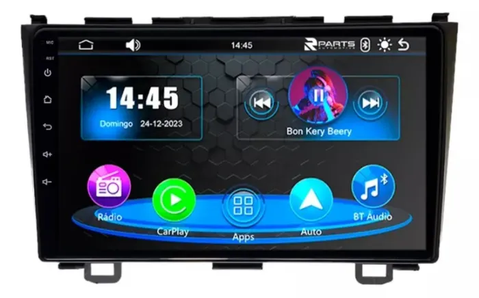 Central Multimídia Mp5 Connect Faaftech 9 Pol. Carplay/a. Auto Crv 2005 A 2011