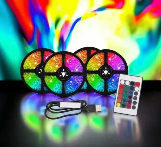 KIT 5 Metros Fita LED a prova d agua RGB Colorida