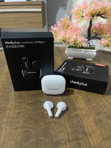 Fone LP40 PRO Branco 5.3 Bluetooth LENOVO Original Lacrado