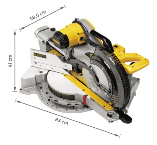 Serra Esquadria 12" Dewalt - Modelo DWS780-BR - Potência de 1.675 w - 110 v.