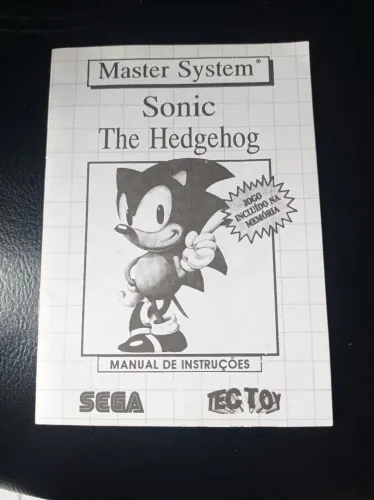 Manual jogo Sonic The Hedgehog master system original 