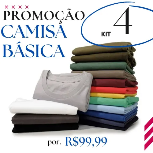 Blusa Masculina Camiseta Camisa Lisa 100% algodão Urbana