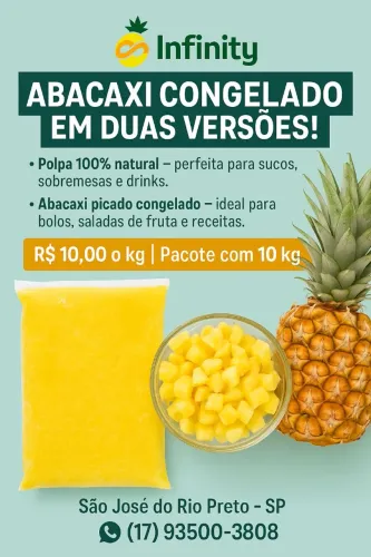 Abacaxi Congelado em Duas Versões
