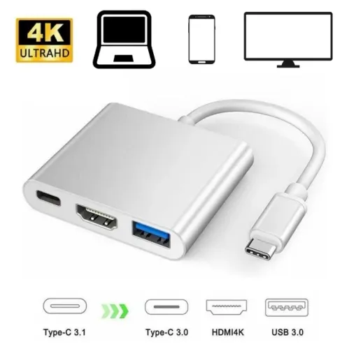Adaptador Usbc 3.1 Tipo C Hdmi Usb Para Samsung Dex S23 S24