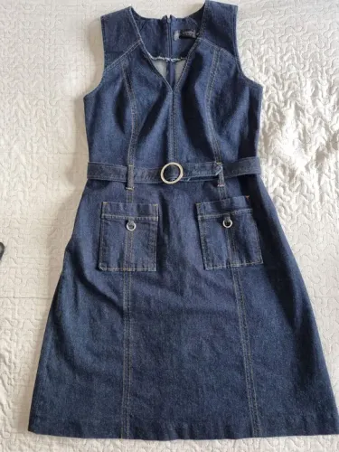 Vestido Jeans Azul - Tamanho M
