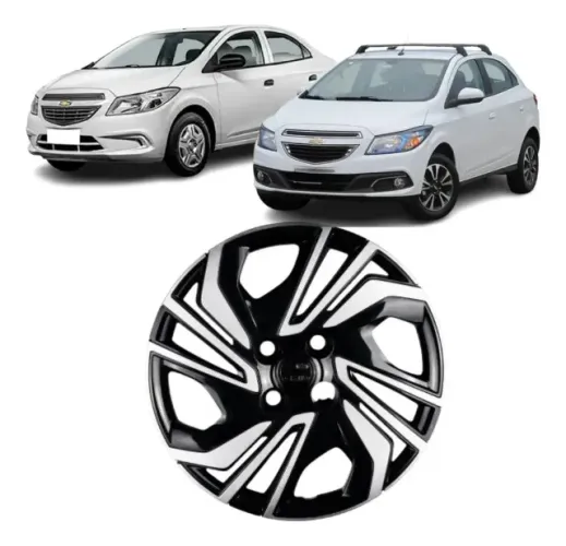 Kit Calotas Aro 14 Preto/prata Onix 2023/24 - Grid