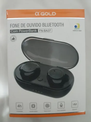 Fone de Ouvido Bluetooth Alpha Gold