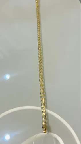 Pulseira Grumet 2mm banhada a ouro