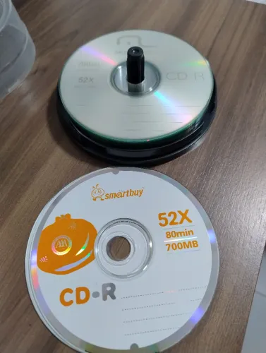 KIT 10 CD R NÃO IMPRIMIVEL 52X -  80 MIN  - 700 MB