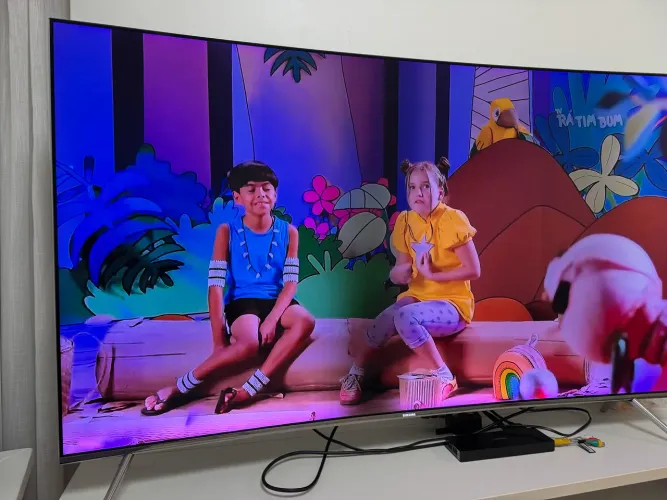 TV Samsung 55 Pol Curved modelo UN55KS7500G usada funcionando ( leia o anuncio)