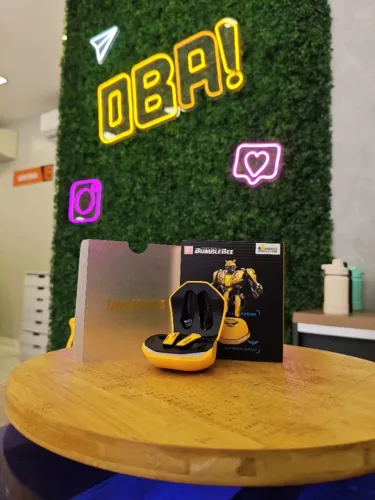 Fone Bluetooth transformes BumbleBee amarelo