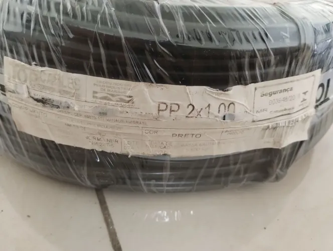 Cabo PP 2x1,00 Peça 100 metros