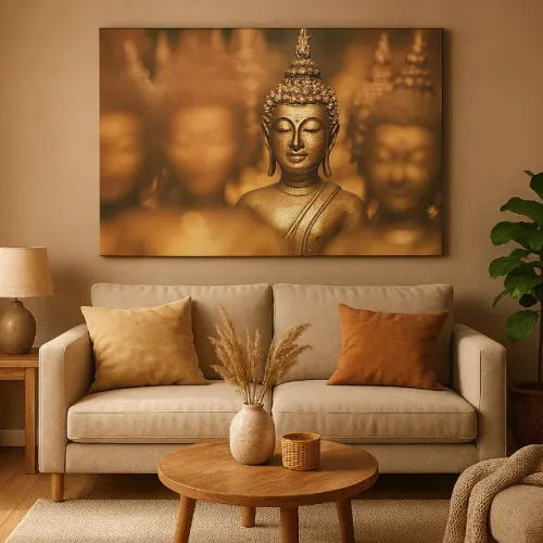 Quadro Decorativo Buda mãos do mundo - Retirada Jacarepaguá