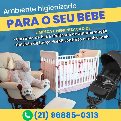 Limpeza de carrinho de bebê, colchão, sofá e muito mais