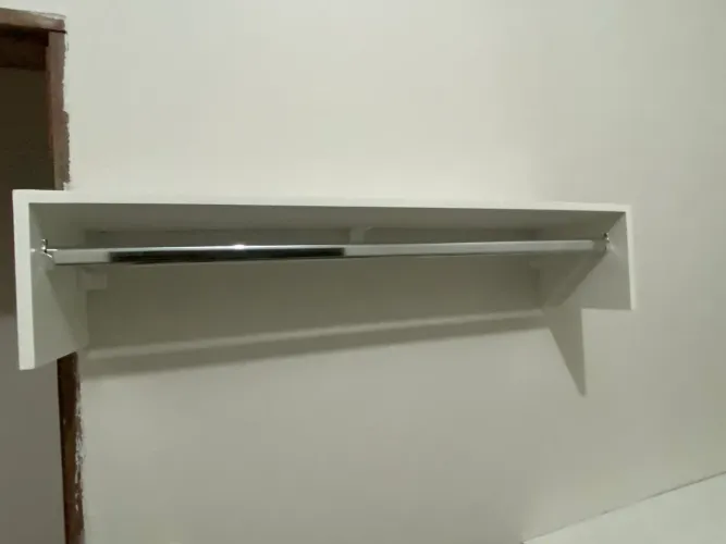 Cabideiro 1 metro mdf branco 
