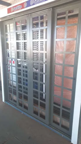 Excelente p/ sua casa - porta de correr quadriculada 2 folhas 1.60x2.15 a vista R$899,90