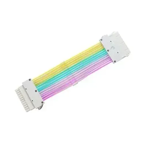 Cabo Extensor Fonte Sleeved Rise Mode White ARGB para Placa Mãe 24P - WZetta