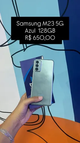 Samsung M23 5G/ Azul / 128GB / R$ 650,00