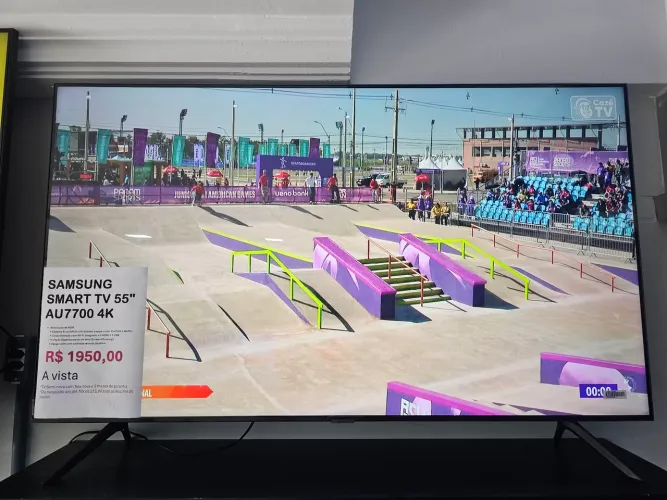 Smart TV Samsung 55'' AU7700 4K Seminova