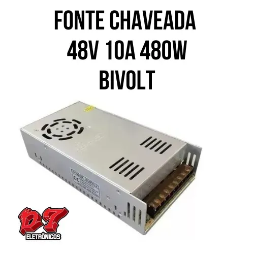 Fonte Chaveada Bivolt Colmeia 48v 10a 480w 110/220v