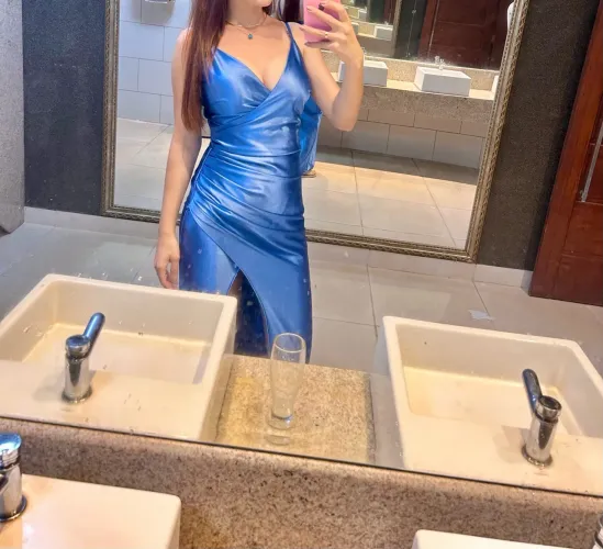 Vendo vestido azul de festa