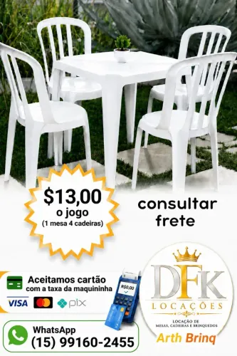 Alugamos mesas cadeiras e brinquedos