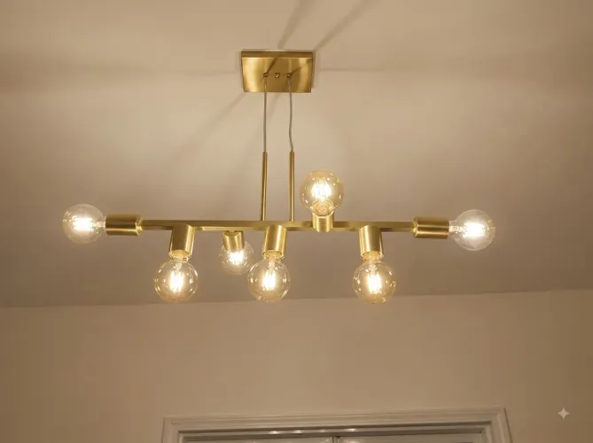 Lustre trilho pendente dourado